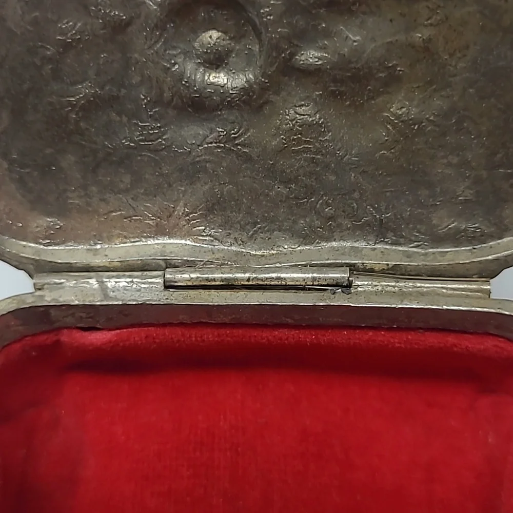 VTG SILVER TRINKET JEWELRY BOX - JAPAN